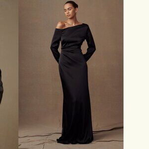 Meshki Avery Long Sleeve Maxi Dress - Black Small